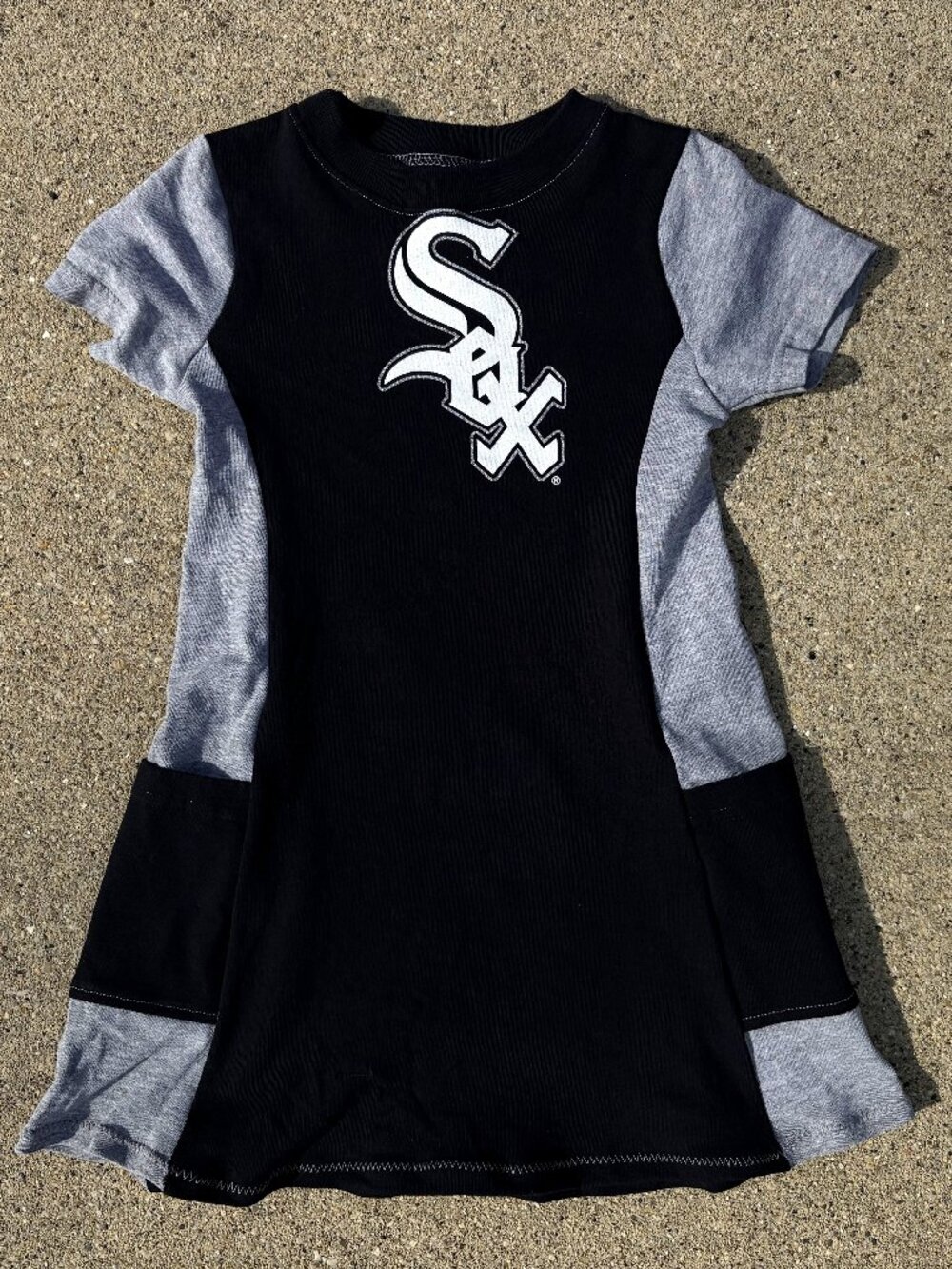 Chicago White Sox MLB Baseball Handmade reworked toddler 3t tunic t shirt dress